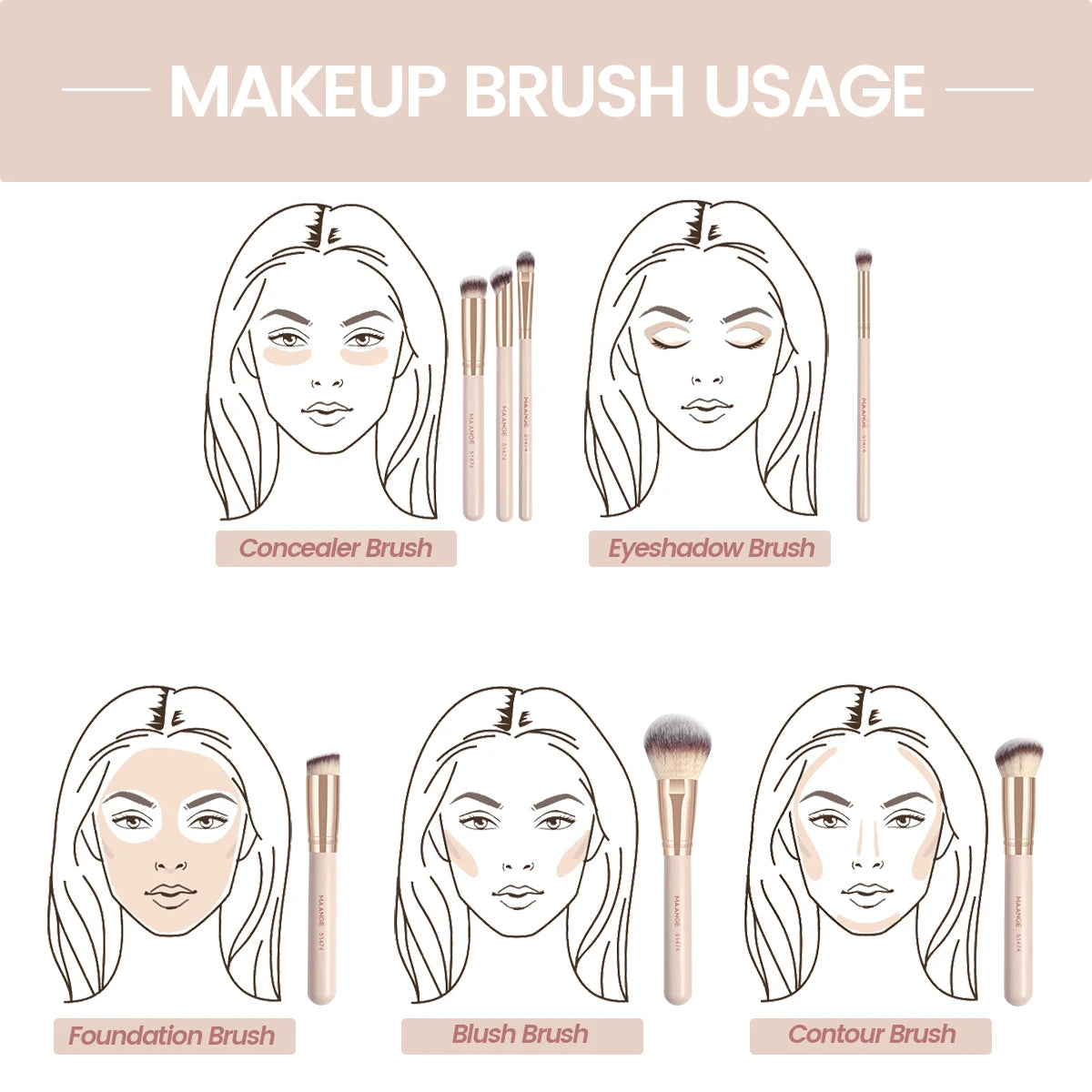 7-Piece Makeup Brush Set